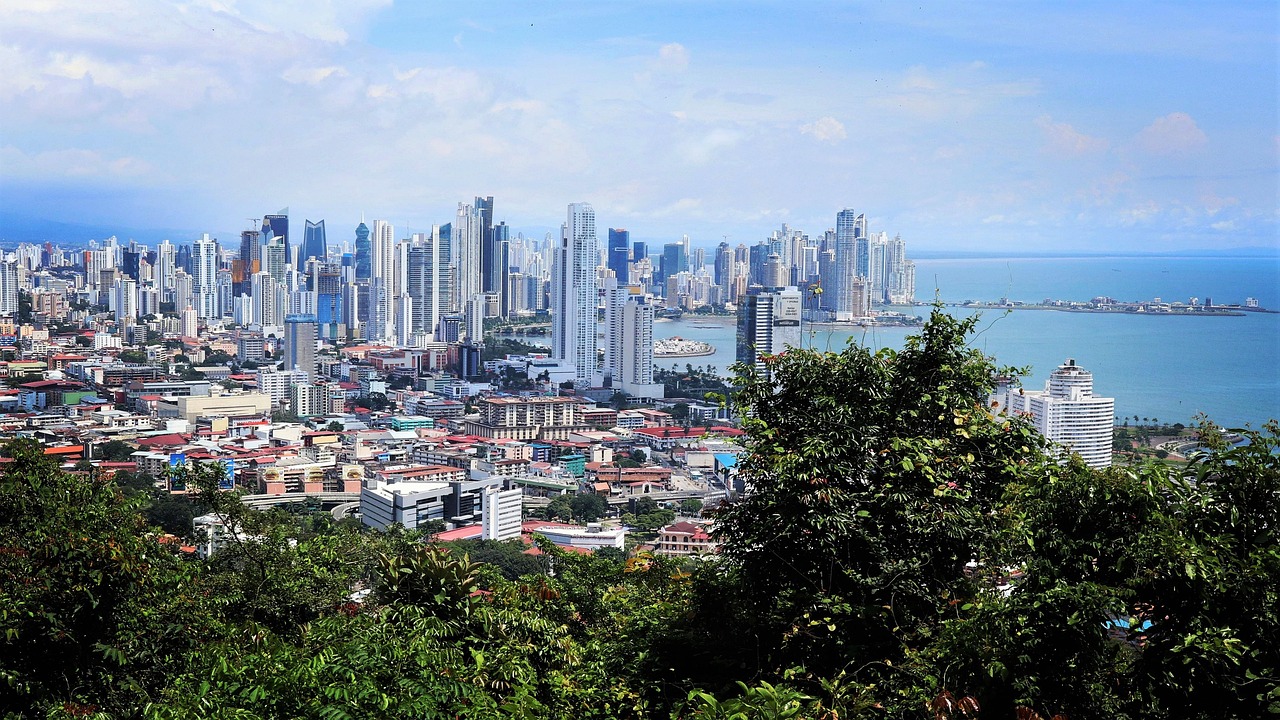 Panama City skyline with modern high-rise buildings